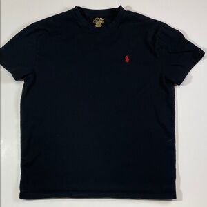 Polo Ralph Lauren Black TShirt Red Pony Logo Classic Fit Mens Small